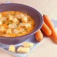 Суп-пюре из моркови с рикоттой