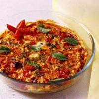 Омлет с помидорами и мятой Омлет с помидорами и мятой