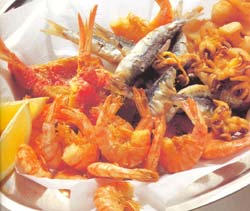 Рецепты: Ассорти из жареных морепродуктов Рецепты: Ассорти из жареных морепродуктов