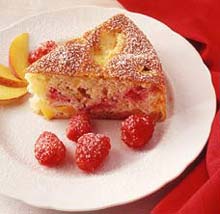 Рецепты: Пирог с персиками и малиной Рецепты: Пирог с персиками и малиной